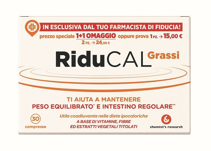 chemists reaserch riducal grassi 30 compresse riducal
