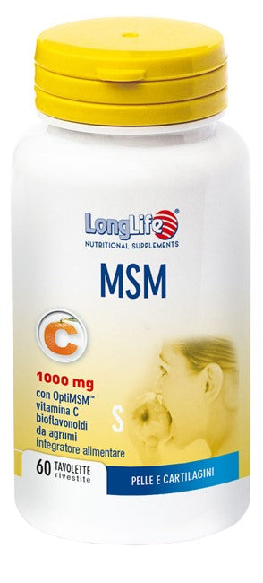 longlife longlife msm 1000 mg 60 tavolette long life ean 8054521001635