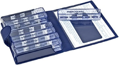 farmacare portapillole settimanale medidos blu aperturachiusa in velcro 105x155x25 cm_ farmacare