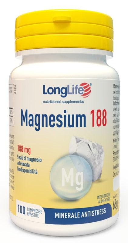 longlife longlife magnesium 188 100 compresse long life ean 8054521001437