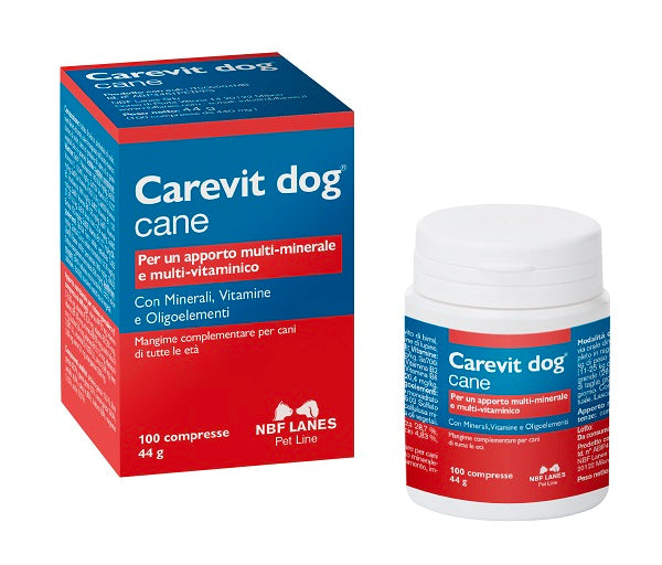 nbf lanes vet carevit dog flacone 100 compresse appetibili carevit dog ean 8056590980125