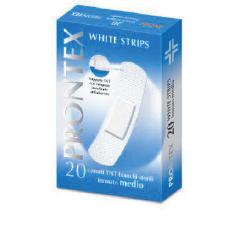 safety cerotto prontex white strips in tessuto non tessuto bianco sterile scatola 20 cerotti medi prontex