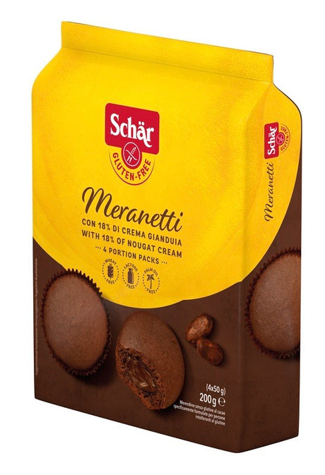 schar uno schar meranetti con crema gianduia 4 pezzi da 50 g schar ean 8008698006047