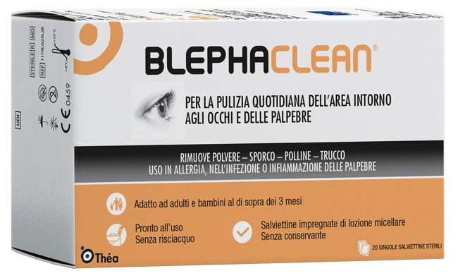 thea farma blephaclean garze oculari sterili a base di acido ialuronico 20 pezzi lab thea