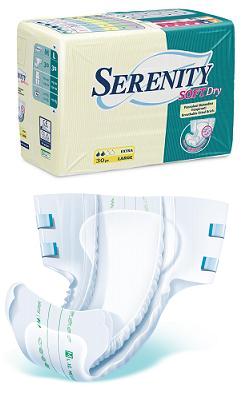 serenity pannolone per incontinenza serenity softdry formato super t aglia large 30 pezzi serenity ean 8003670229124