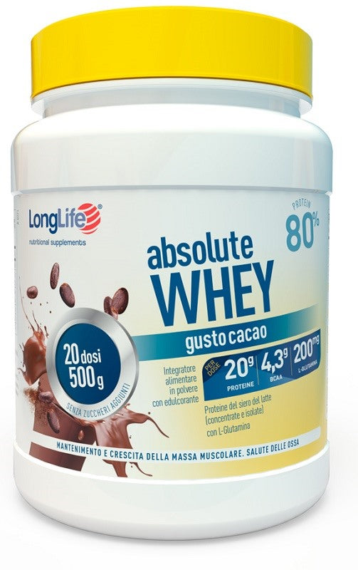 longlife longlife absolute whey cacao 500 g long life ean 8054521000058