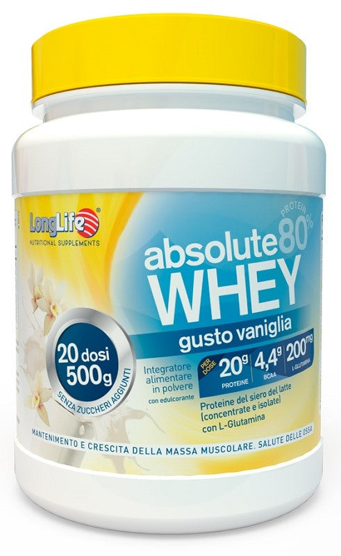 longlife longlife absolute whey vaniglia 500 g long life ean 8054521000065