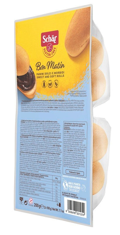 schar uno schar bon matin panini dolci e morbidi senza lattosio 2 pezzi da 100 g schar ean 8008698001059
