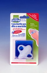 ciccarelli cuscinetto per dita a martello realizzato in gel di siliconebianco semitrasparente sagomata per proteggere e distendere le dita contratte igienepiede 2 pezzi ciccarelli ean 8002140130007