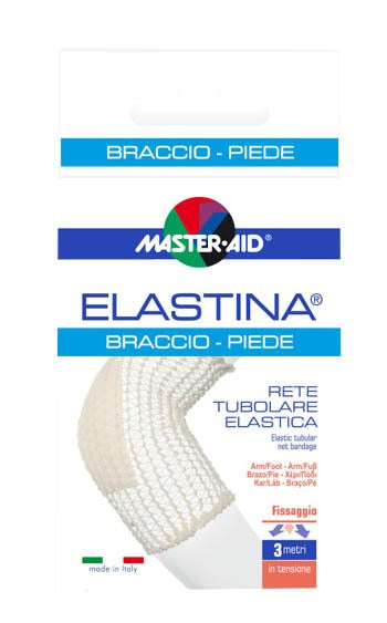 pietrasanta rete tubolare elastica ipoallergenica master aid elastina bracciopiede 3 mt in tensione calibro 4 cm master aid ean 8032956141096