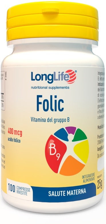 longlife longlife folic 400 mcg 100 compresse long life ean 8054521001031