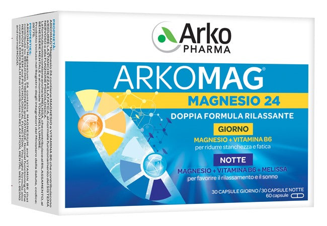 arkofarm arkomag magnesio 24 giornonotte 60 capsule arkofarm ean 3578831422058