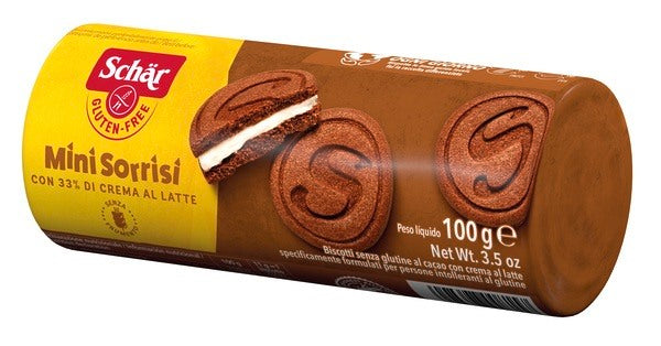 schar due schar mini sorrisi con crema al latte 100 g schar ean 8008698008157