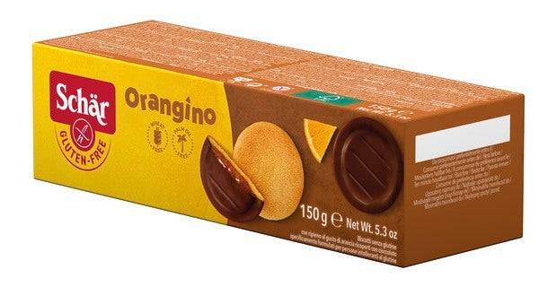 dr schar schaer schar orangino biscotti con ripieno al gusto di arancia ricoperti con cioccolato 150 g schar ean 8008698001325
