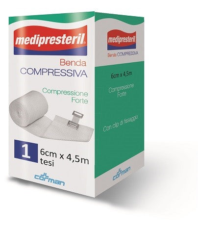 corman benda medipresteril compressione forte m45x6cm tesi medi presteril ean 8016867000147