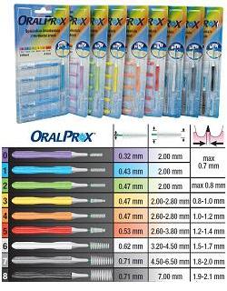 ids oralprox blister da 6 spazzolini interdentali misura 6 colore bianco ean 8034140110062