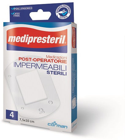 corman medicazione post operatoria medipresteril impermeabile 10x25cm 3 pezzi medi presteril ean 8016867000635