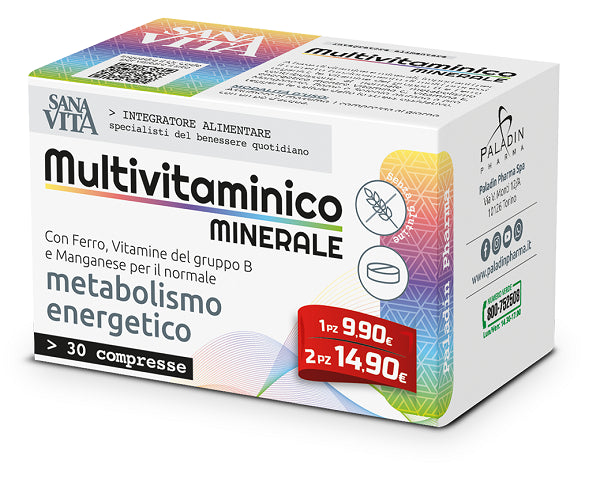 paladin pharma sanavita multivitaminico minerale 30 compresse santanna ean 8052049550222