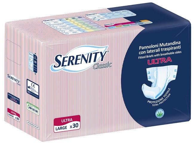 serenity pannolone a mutandina serenity classic ultra aloe large 30 pezzi serenity ean 8058664012701
