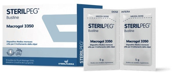 steril farma sterilpeg macrogol 3350 10 bustine bipartite 10 g sterilfarma