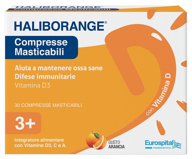 eurospital haliborange 30 compresse masticabili 450mg haliborange