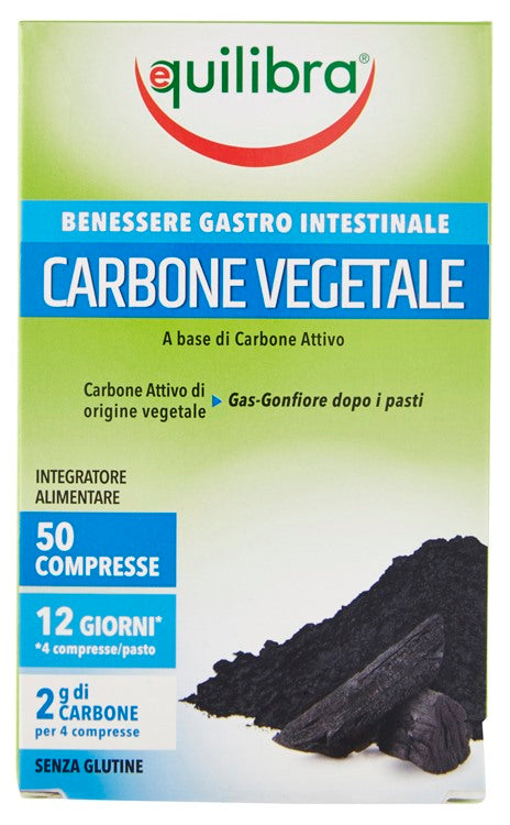 equilibra syrio carbone vegetale 50 compresse equilibra ean 8000137001729