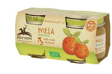 alce nero omogeneizzato di mela baby food bio 2 x 80 g alce nero ean 8009004810464