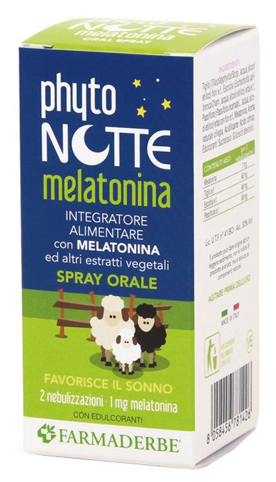 farmaderbe phyto notte melatonina spray orale 30 ml ean 8058456781426