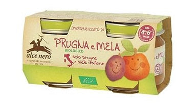 alce nero omogeneizzato prugna e mela baby food bio 2 x 80 g alce nero ean 8009004810471