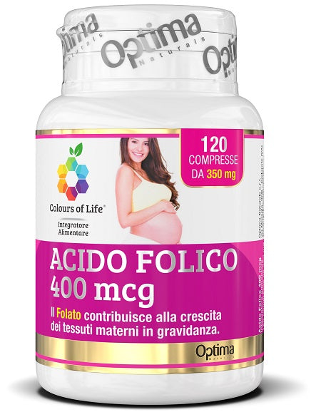 optima colours of life acido folico 400 mcg 120 compresse 350 mg colours of life ean 8052432436683