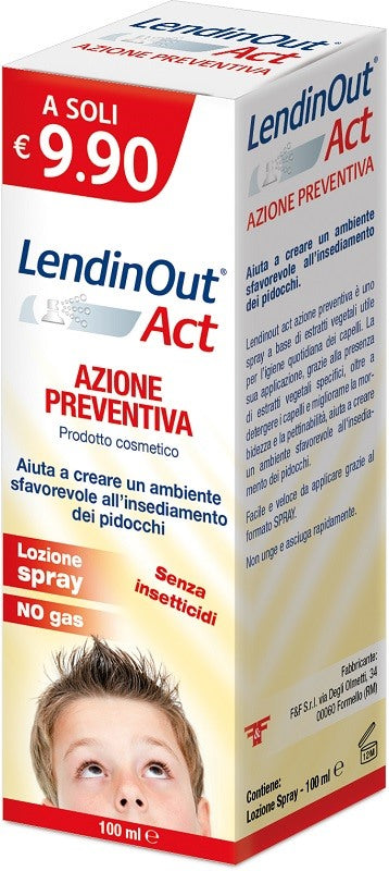 ff lendinout act azione preventiva spray 100 ml lendinout ean 8030936400119
