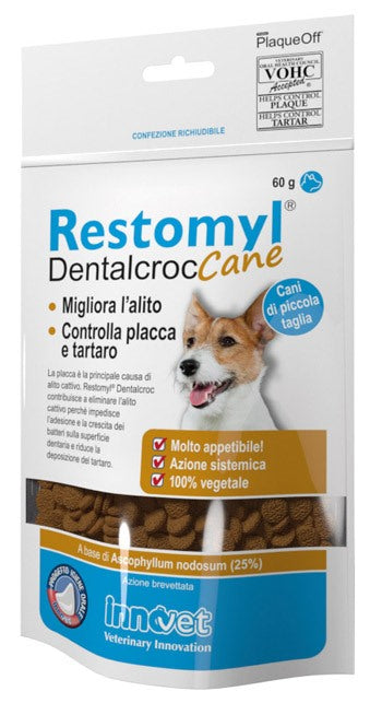 innovet italia restomyl dentalcroc cani piccola taglia busta 60 g restomyl ean 8021676020743