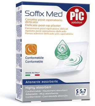 pikdare cerotto pic soffix med in tnt con tampone centrale assorbente sterile monouso 5x7 cm antibatterico 5 pezzi pic ean 8058090003519
