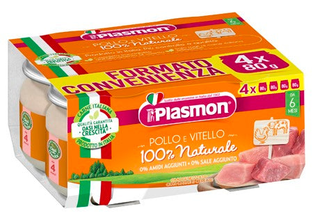 plasmon heinz italia spa plasmon omogeneizzato pollo vitello 4 pezzi 80 g plasmon ean 8001040416310