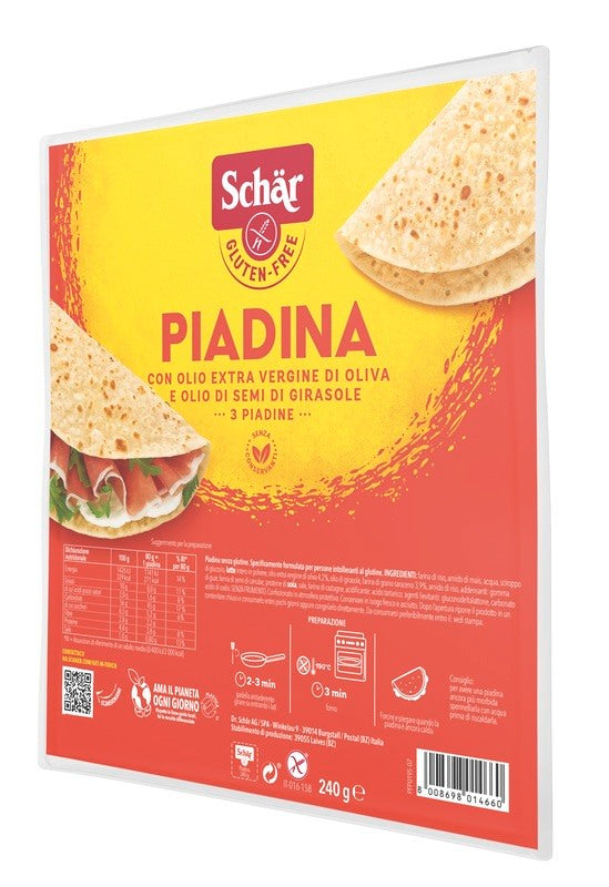 schar uno schar piadina 3 pezzi da 80 g schar ean 8008698014660