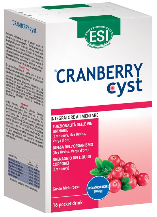 esi esi cranberry cyst pocket drink 16 bustine esi ean 8008843009992