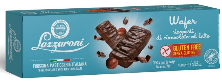 rarifarm wafers ricoperti di cioccolato 100 g lazzaroni ean 8000510552275