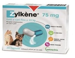vetoquinol italia zylkene cani e gatti fino a 10kg 20 capsule 75 mg ean 3605874412460