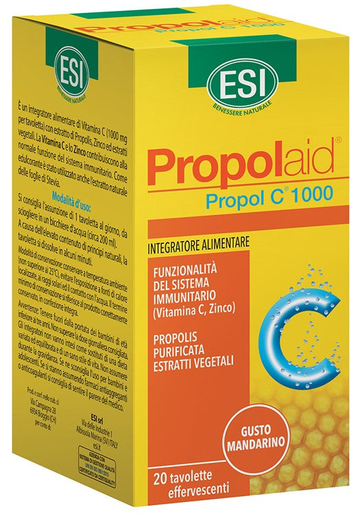 esi esi propolaid propol c 1000 mg 20 tavolette effervescenti propolaid ean 8008843128495