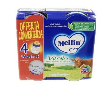 mellin mellin omogeneizzato vitello 4 pezzi x 80 g mellin ean 5900852021879