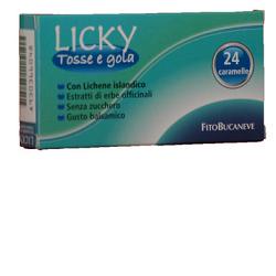 fitobucaneve licky caramelle adulti per tosse e gola senza zucchero 70 g fitobucaneve