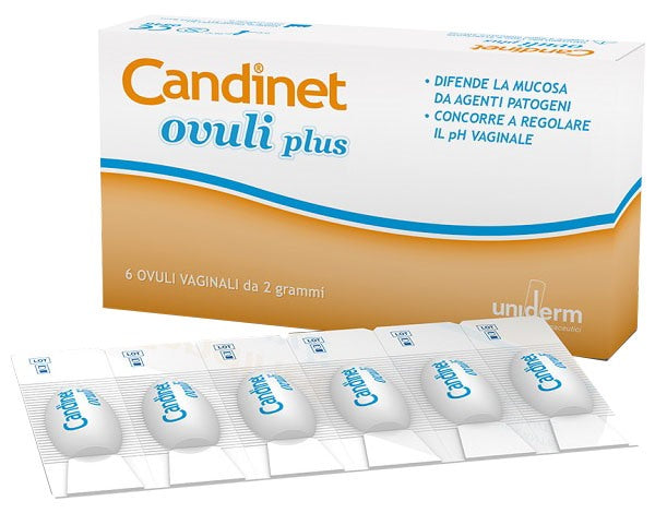 uniderm candinet ovuli plus 6 pezzi candinet ean 8032836150798