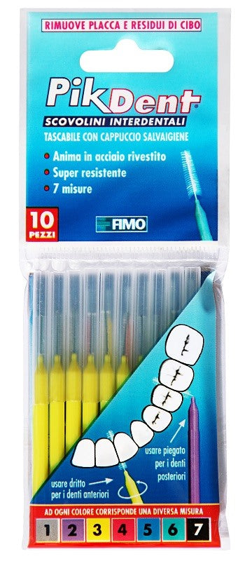 fimo pikdent stuzzicolino 3 giallo 10 pezzi fimo ean 8028518000789