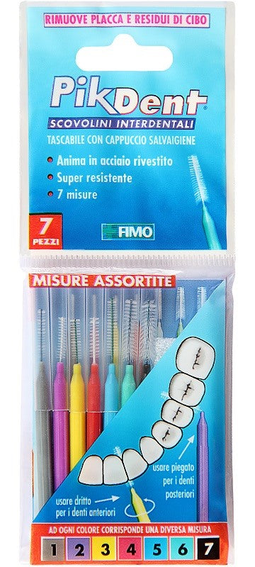 fimo pikdent stuzzicolino 1 bustina con 7 misure assortite fimo ean 8028518000758