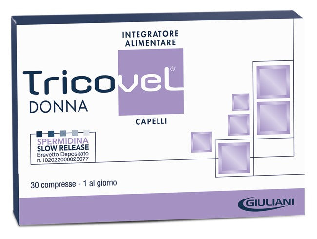 giuliani tricovel donna integratore alimentare con nutrienti specifici per capelli 30 compresse tricovel