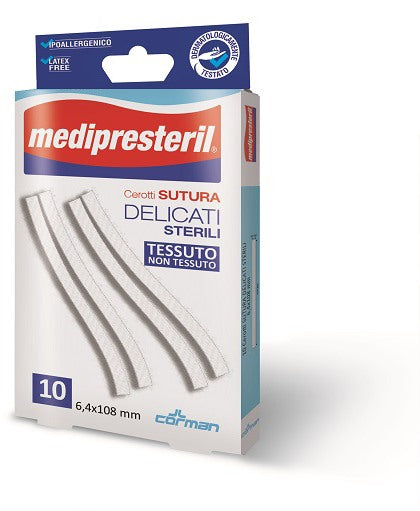 corman cerotto per sutura medipresteril delicato tnt 3x75mm 10 pezzi medi presteril ean 8016867001182