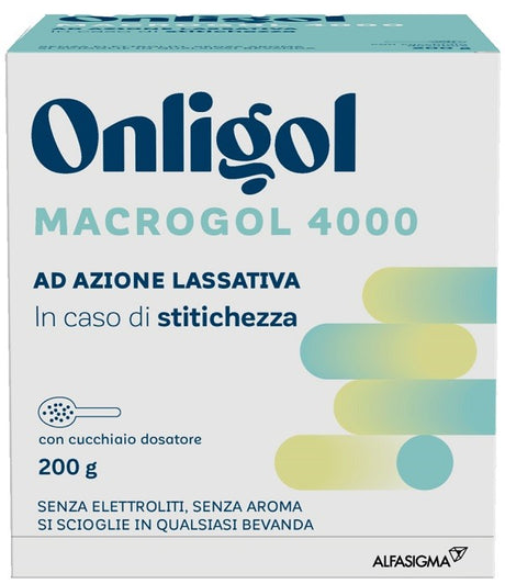 alfasigma chc onligol macrogol 4000 200 g con cucchiaino dosatore senza zucchero onligol