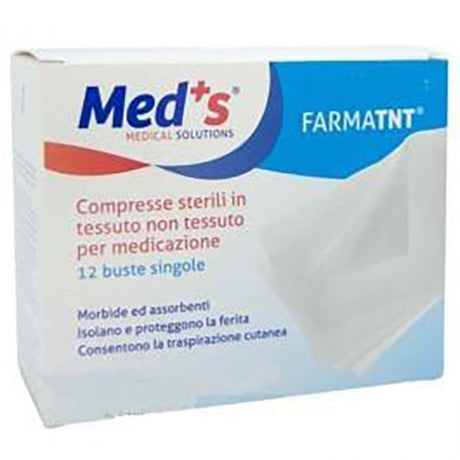 farmac zabban garza compressa meds tessuto non tessuto peel open 75x75cm 12 pezzi meds ean 8000246004031