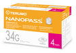 terumo diagn ago per penna da insulina nanopass 34 gauge lunghezza 4 mm 100 pezzi terumo ean 4987350712127
