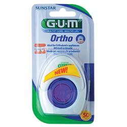 sunstar italiana srl gum ortho floss filo spugnoso 50 pezzi gum ean 7630019900935